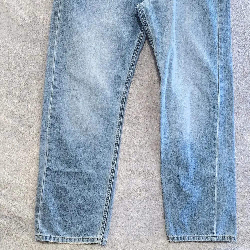 Levi's Mens 505 Medium Wash Straight Leg Jeans Size 38x30 Casual Minimalist